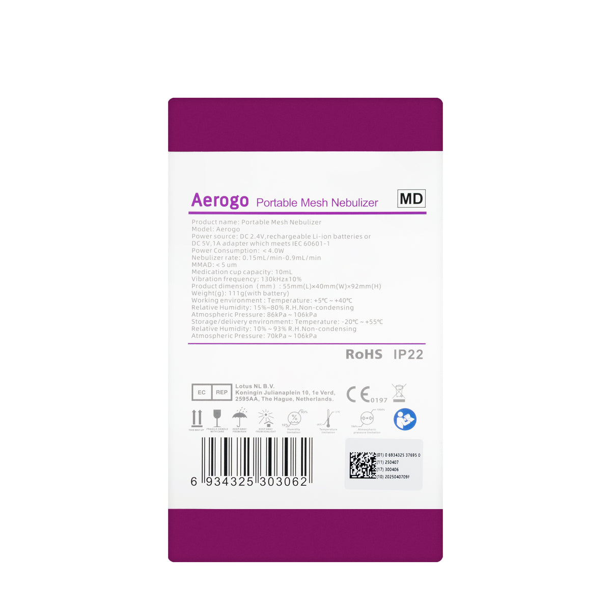 Feellife Aerogo  Portable Mesh Nebulizer