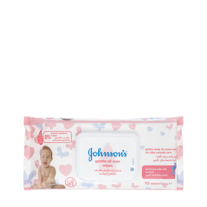 Johnson And Johnson Gentle All Over Wipes 72 Pieces