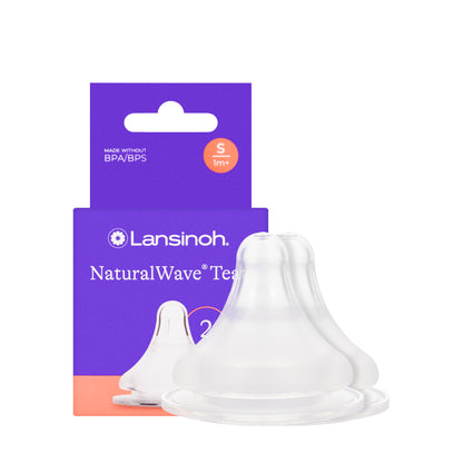 Lansinoh Natural Wave Teats Slow Flow [S] 1+ Months 2 Pieces
