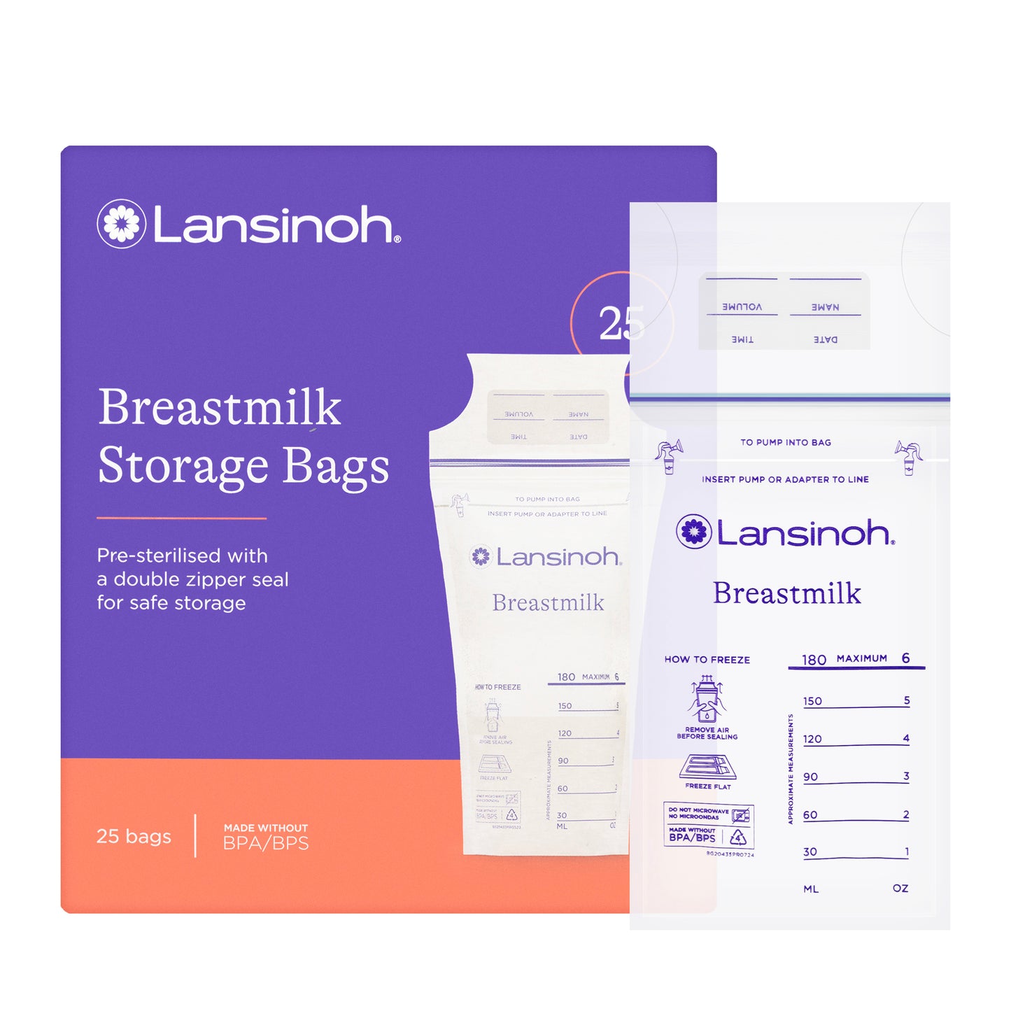 Lansinoh Breast Milk Storage Bags 25 Pieces