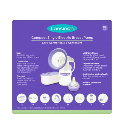 Lansinoh Compact Single Electric Breast Pump [14350]