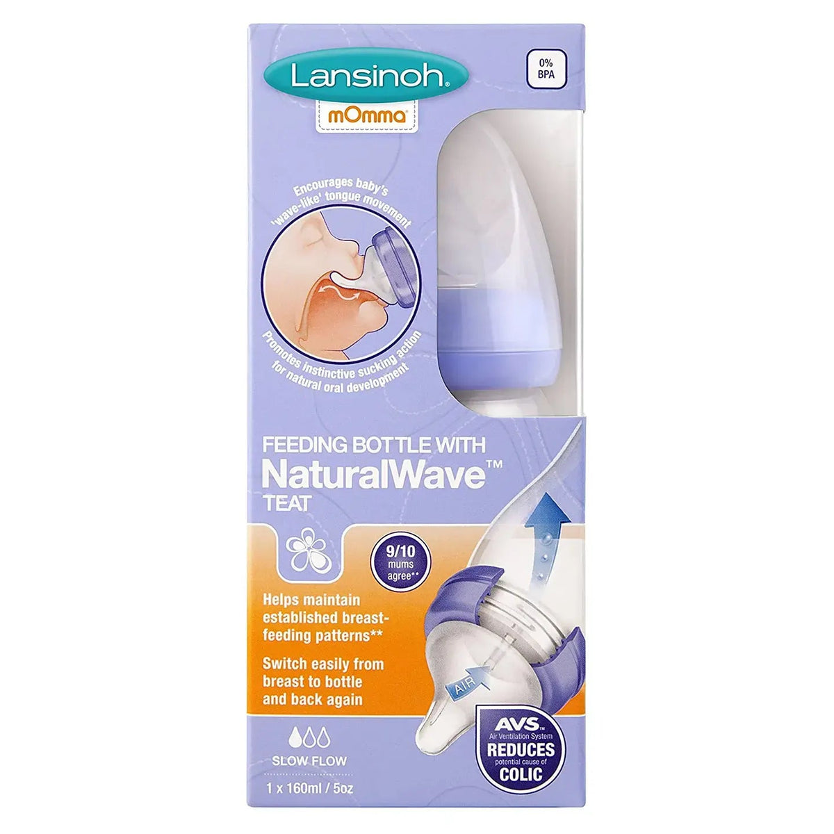 Lansinoh Plastic Feeding Bottle 160 Ml