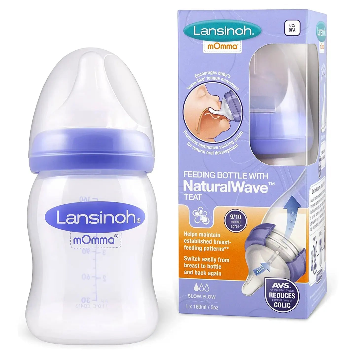 Lansinoh Plastic Feeding Bottle 160 Ml