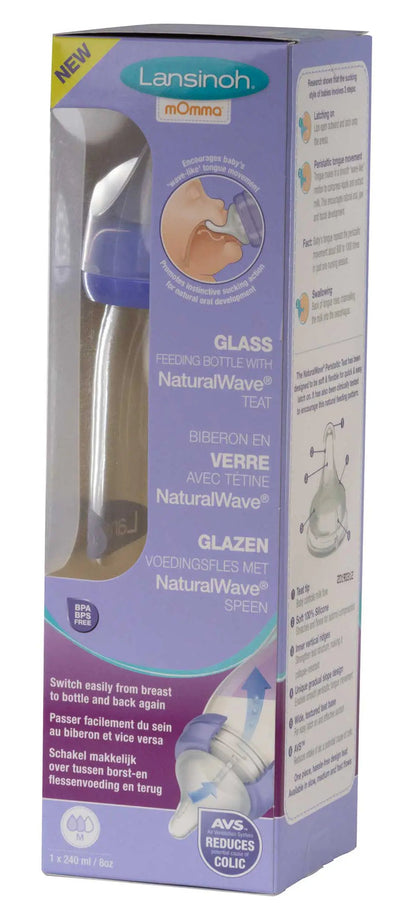 Lansinoh Glass Feeding Bottle 240 Ml