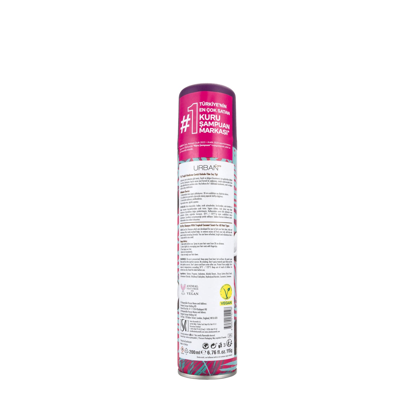 Urbancare Dry shampoo [ Coconut ] 200 Ml