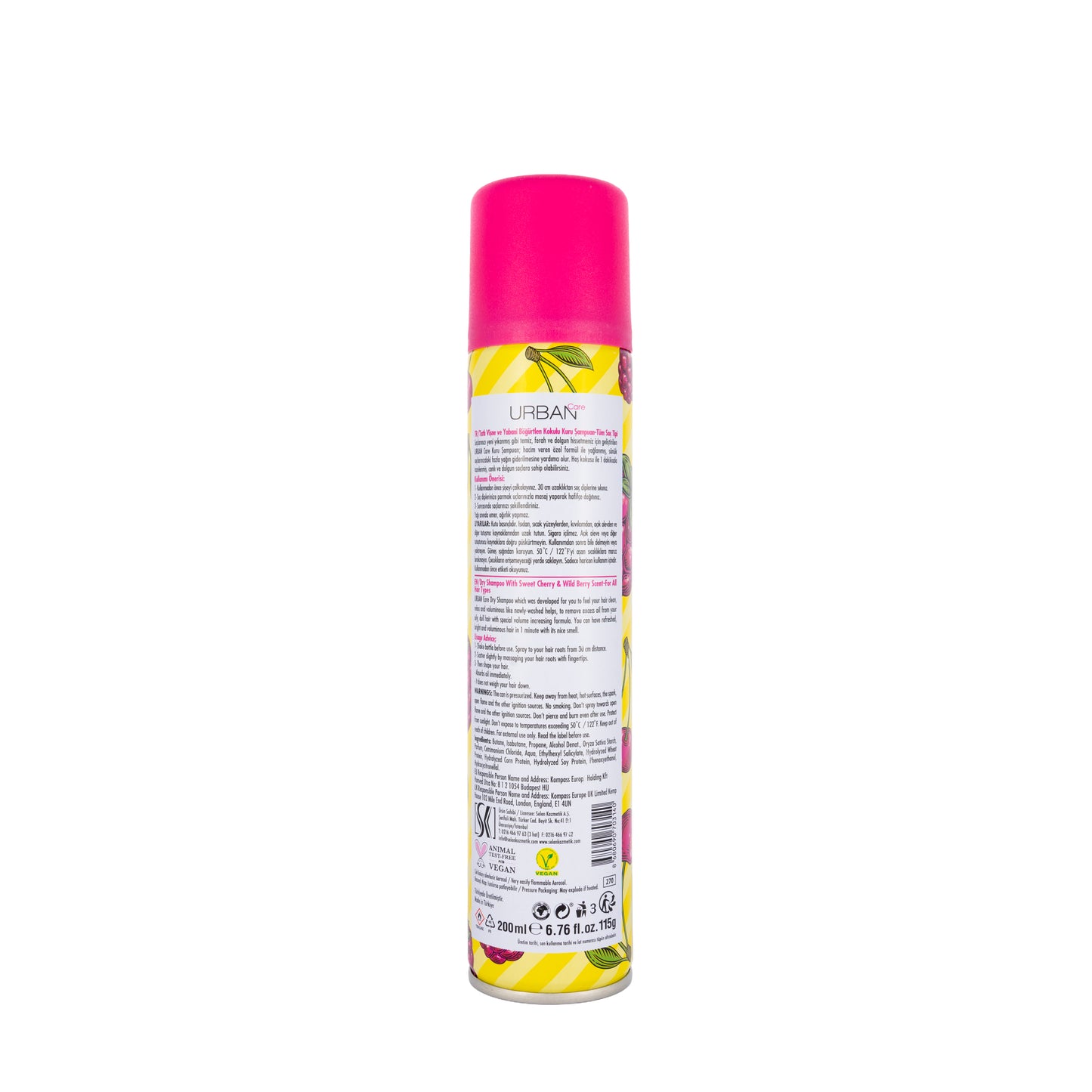 Urbancare Dry shampoo [ Cherry And Berry ] 200 Ml