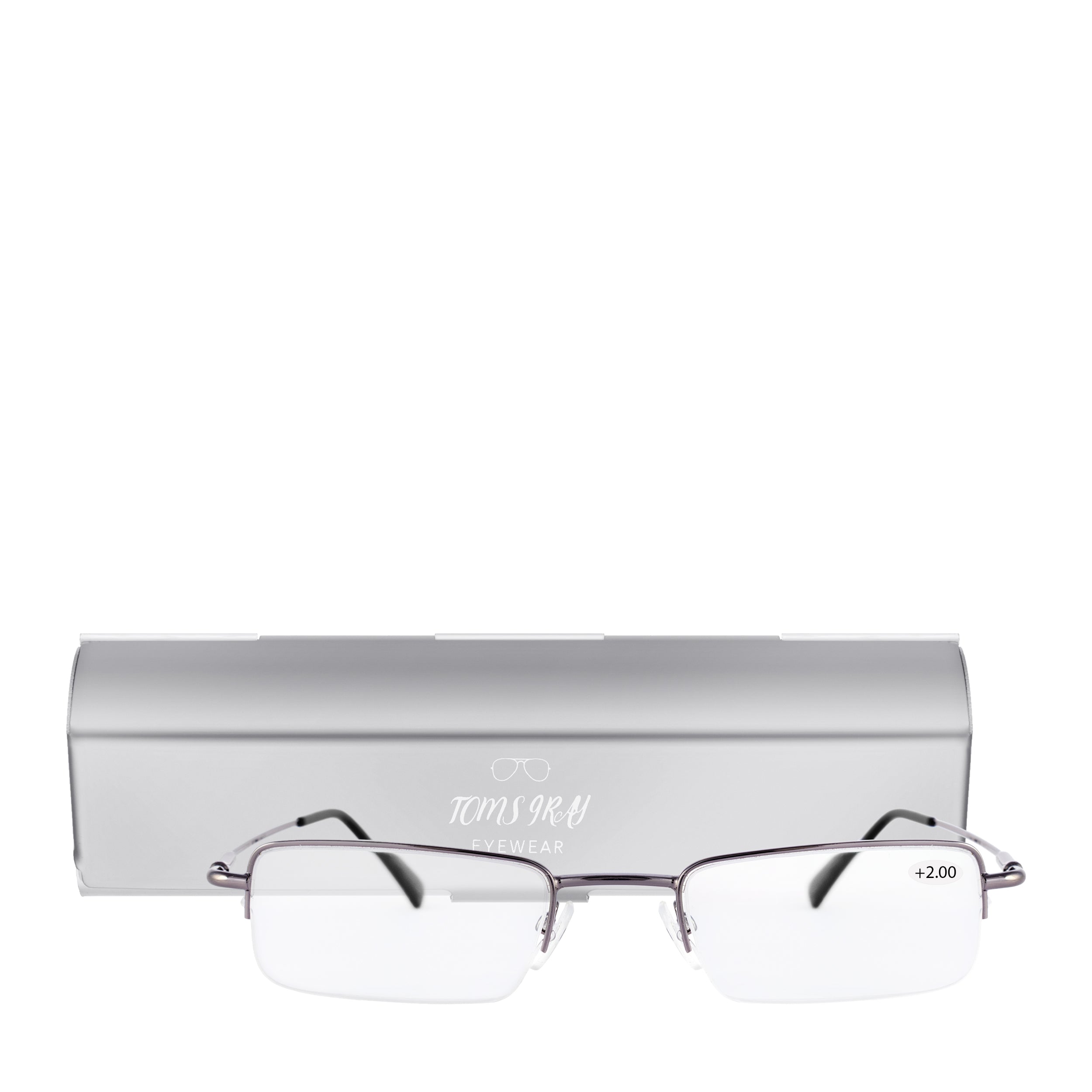 Toms Gray Metal Reading Glasses