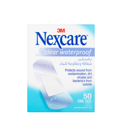 Nexcare Clear Waterproof One Size 50Pieces