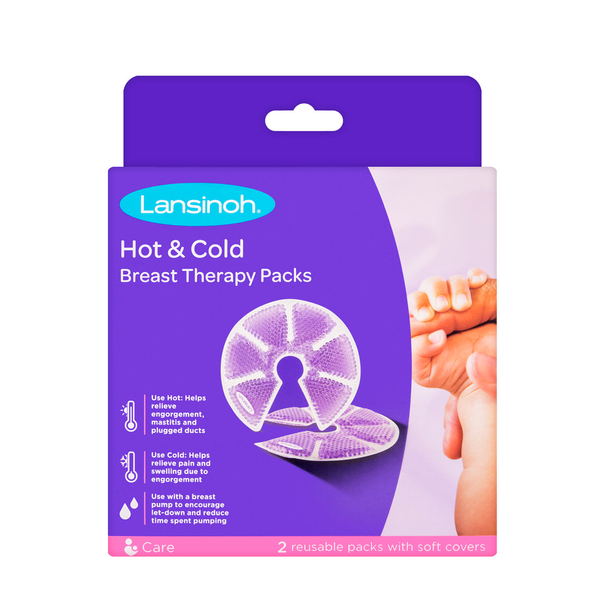 Lansinoh TheraPearl 3-in-1 Hot & Cold Breast Therapy Packs 2 Pieces