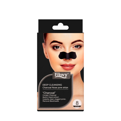 Eilovy Deep Cleansing Charcoal Nose Pore Strips 8 Pieces