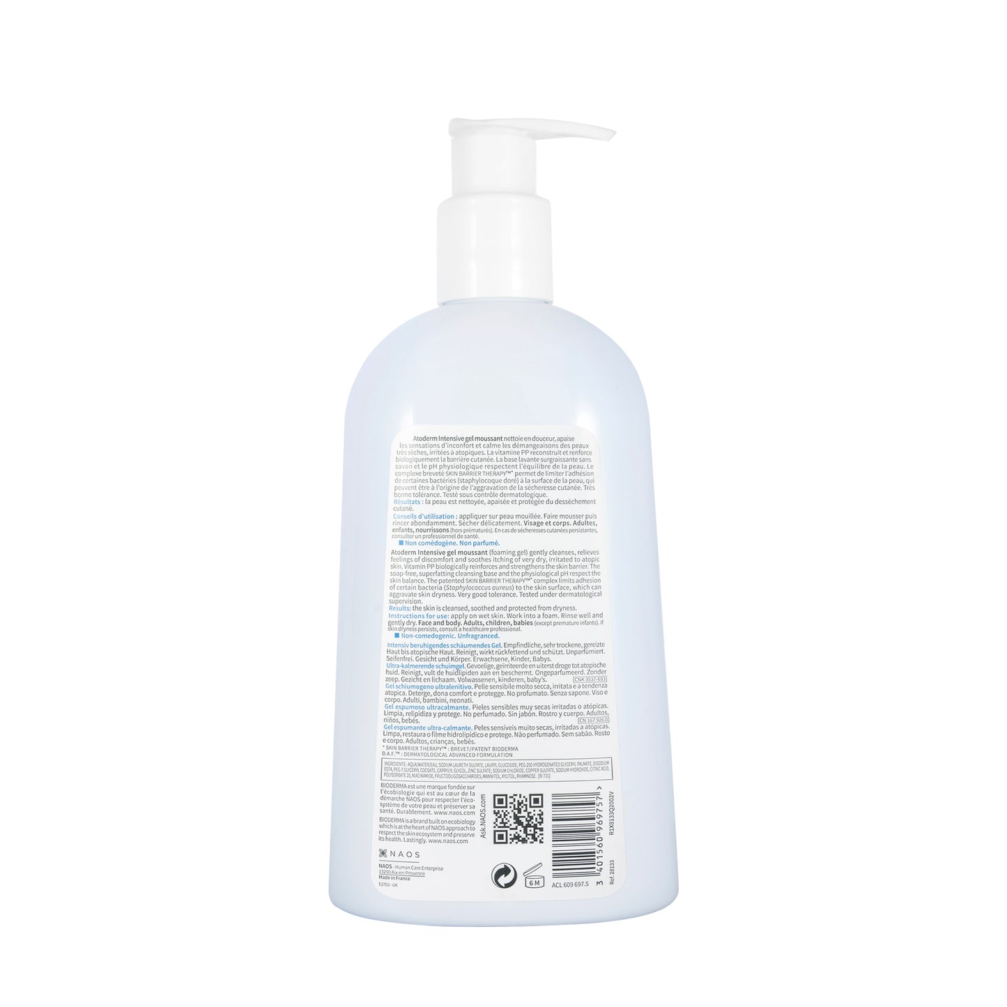 Bioderma Atoderm Intensive Gel Moussant Ultra-Soothing Foaming Gel 500 Ml