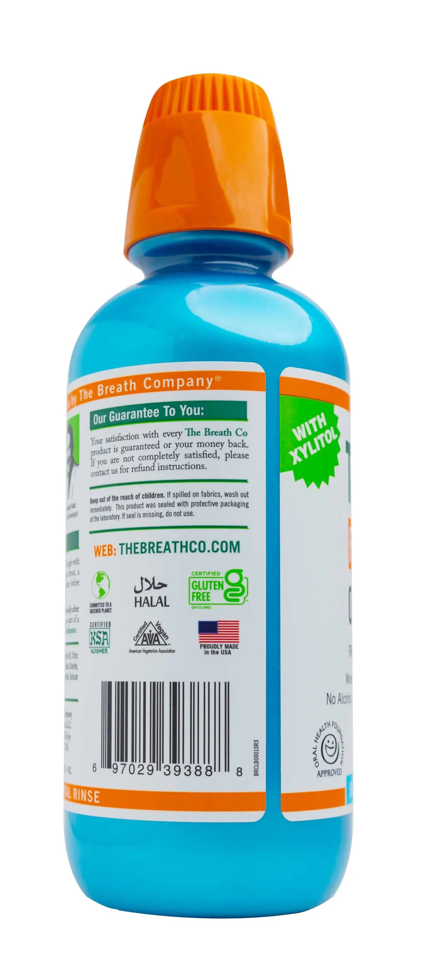 The Breath Co Fresh Breath Icy Mint Mouthwash 500 ml- Blue