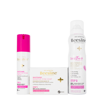 Beesline Whitening Intimate Zone Routine (Special Offer Set – Cleanser, Cream & Deodorant)