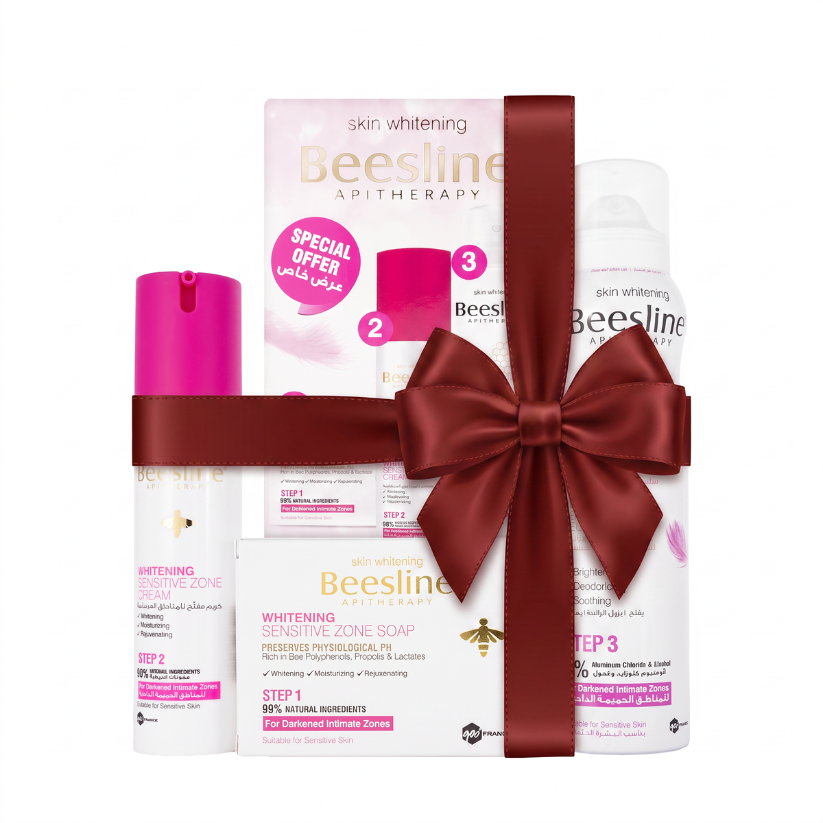 Beesline Whitening Intimate Zone Routine (Special Offer Set – Cleanser, Cream & Deodorant)