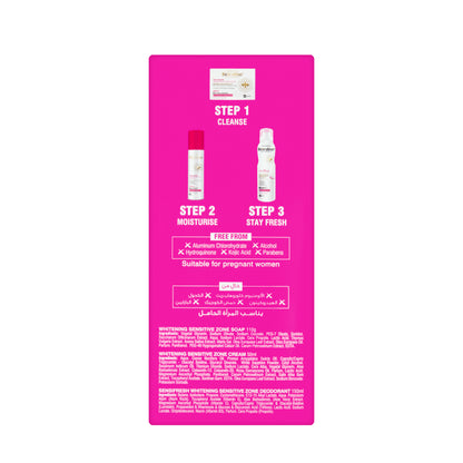 Beesline Whitening Intimate Zone Routine (Special Offer Set – Cleanser, Cream & Deodorant)