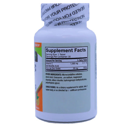 Pure Health Vitamin-C 1000mg + Zinc 50mg 30 Tablets