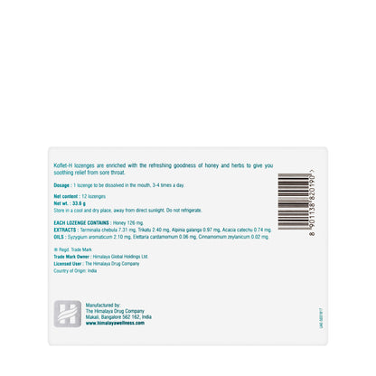Himalaya Koflet-H Lemon 12 Lozenges