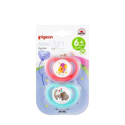 Pigeon Minilight Pacifier 6+ Month [Medium] 2 Piece