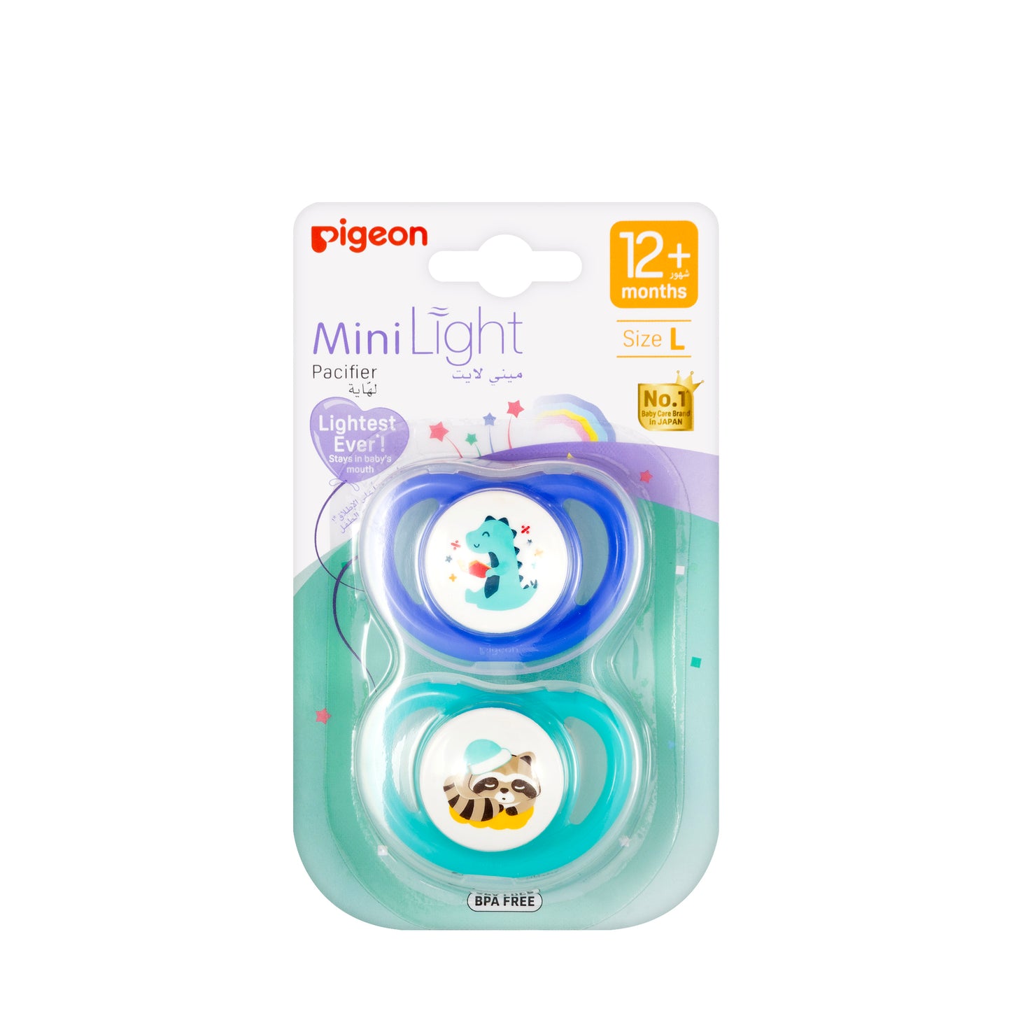 Pigeon Minilight Pacifier 12+ Month [Large] 2 Piece