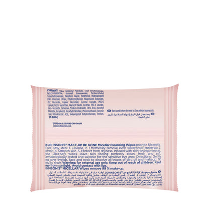 Johnson And Johnson Micellar Refresh [Normal Skin] 25 Wipes [5In1]