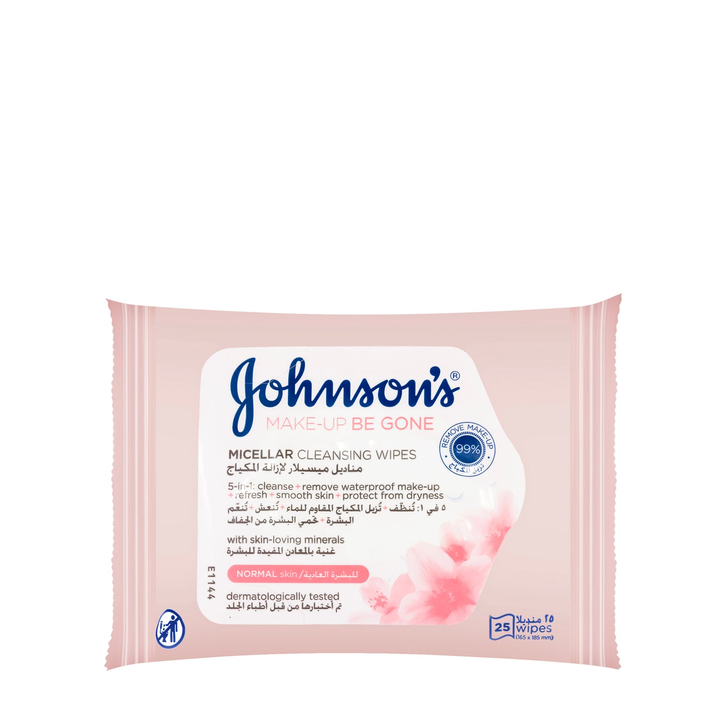 Johnson And Johnson Micellar Refresh [Normal Skin] 25 Wipes [5In1]