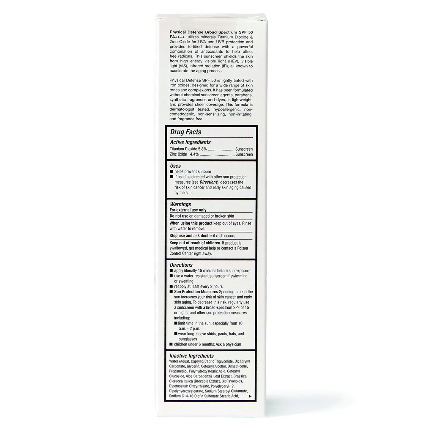 Obagi Physical Defense SPF 50 Light Tinted 96.3 gm