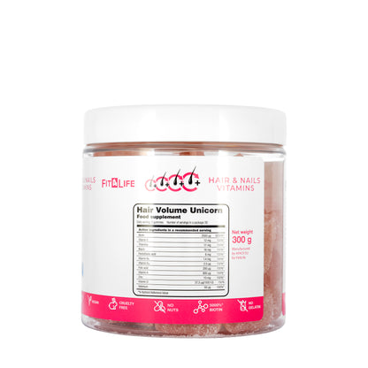 Unicorn Hair Volume Hair & Nails Vitamins Gummies 300g