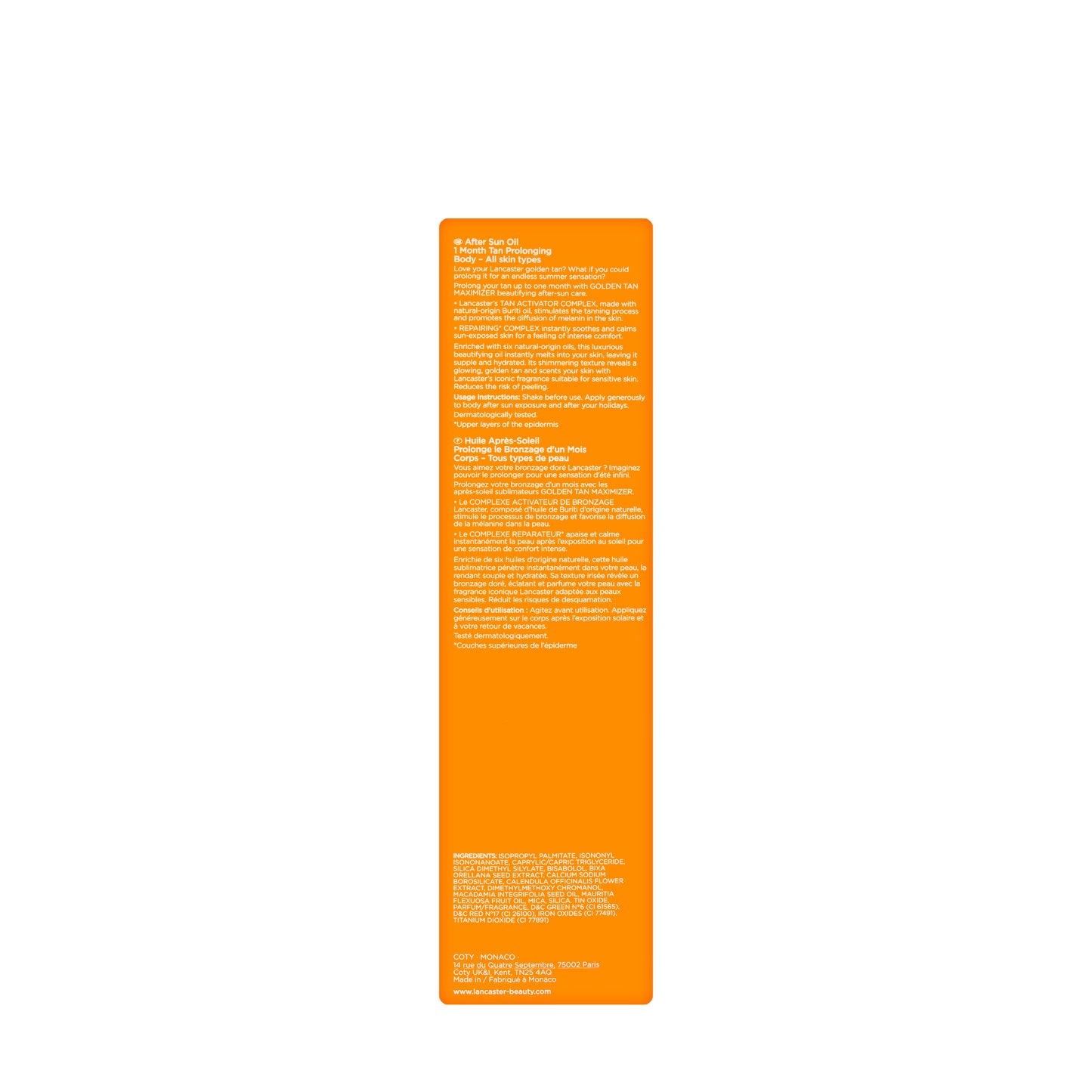 Lancaster Golden Tan Maxi After Sun Oil 150 Ml