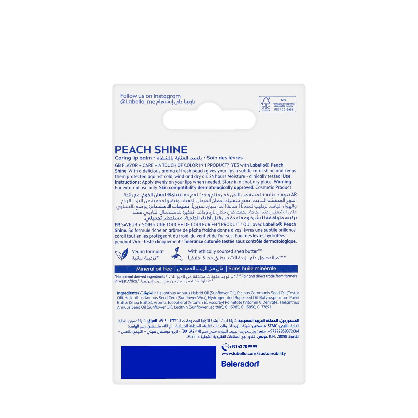 Labello Peach 4.8 Gm