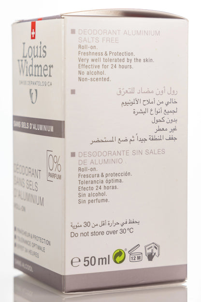 Louis Widmer Deoderant Roll On Aluminium Free  50 Ml