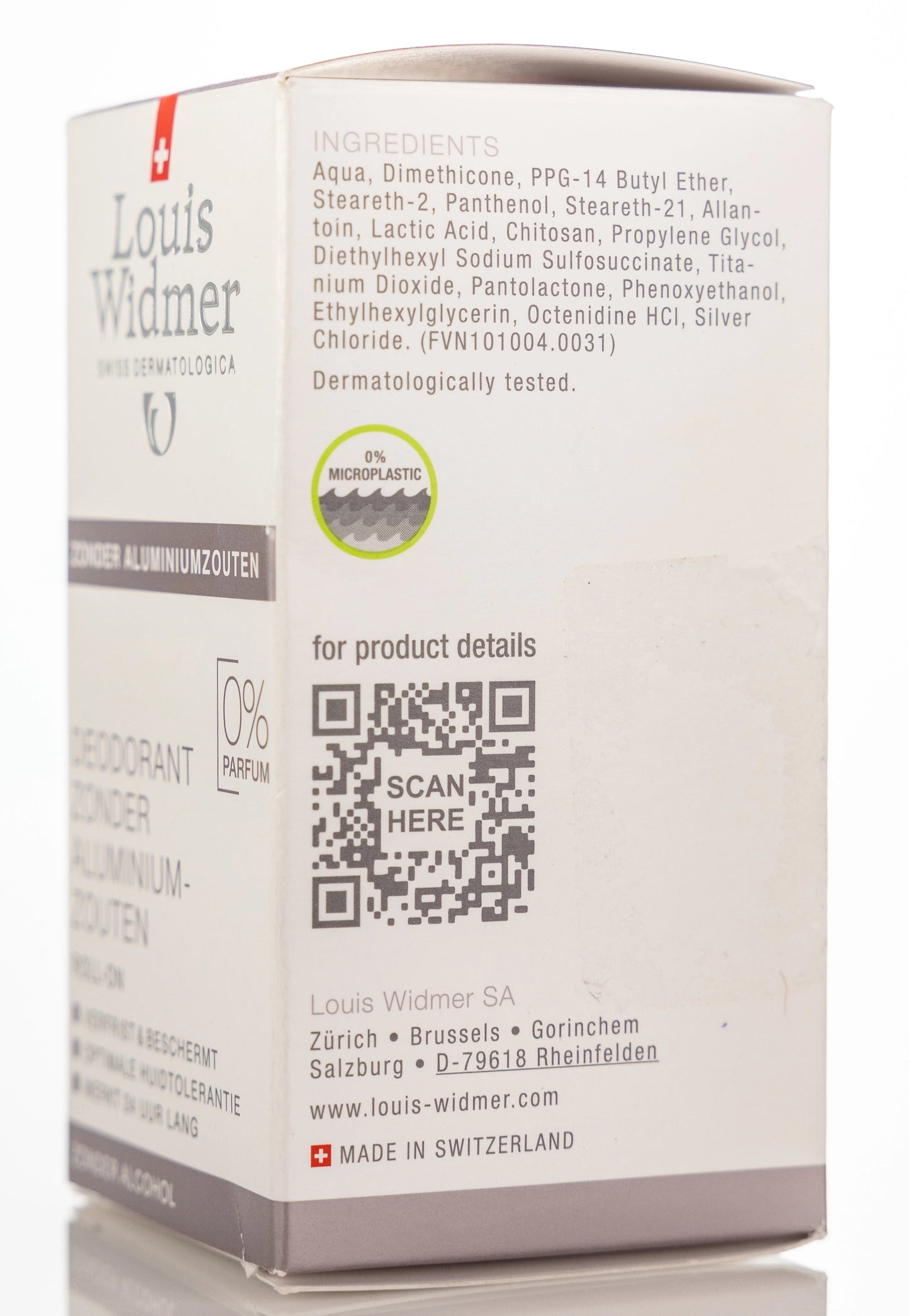Louis Widmer Deoderant Roll On Aluminium Free  50 Ml