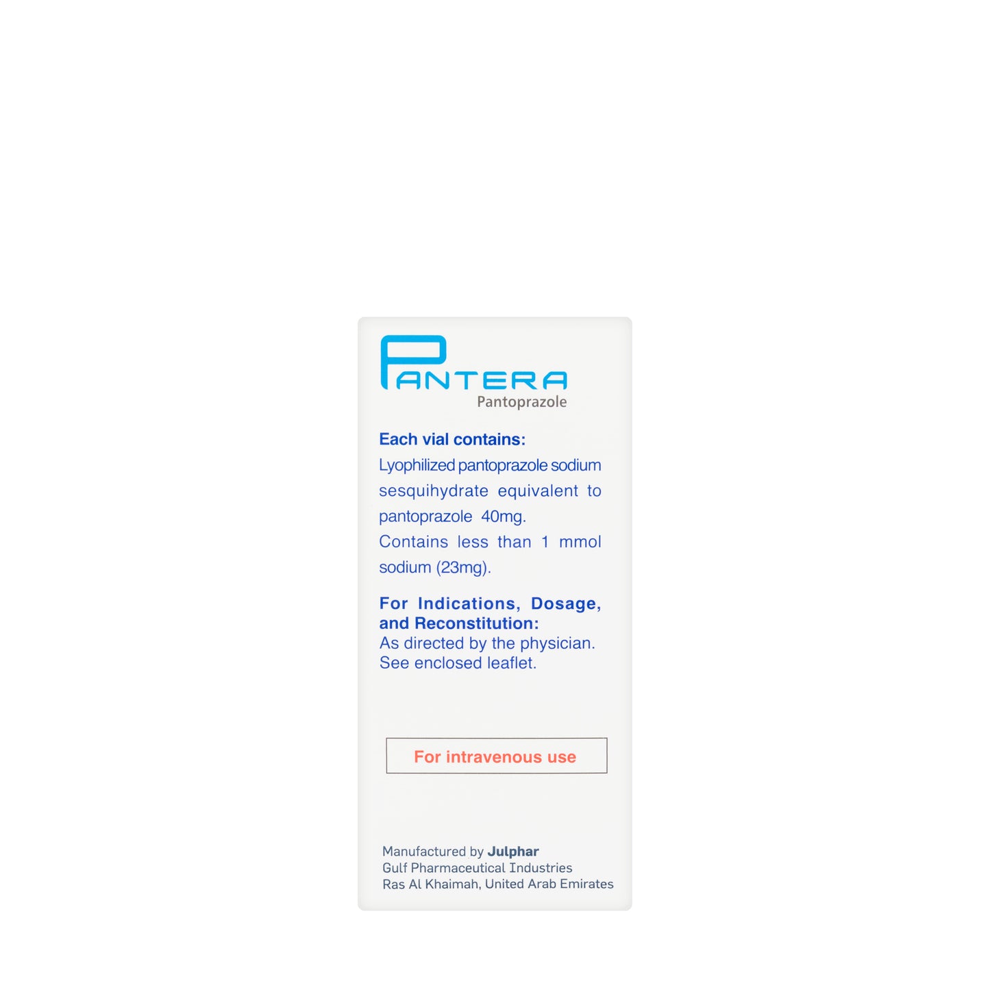 Pantera 40Mg I.V 1 Vial