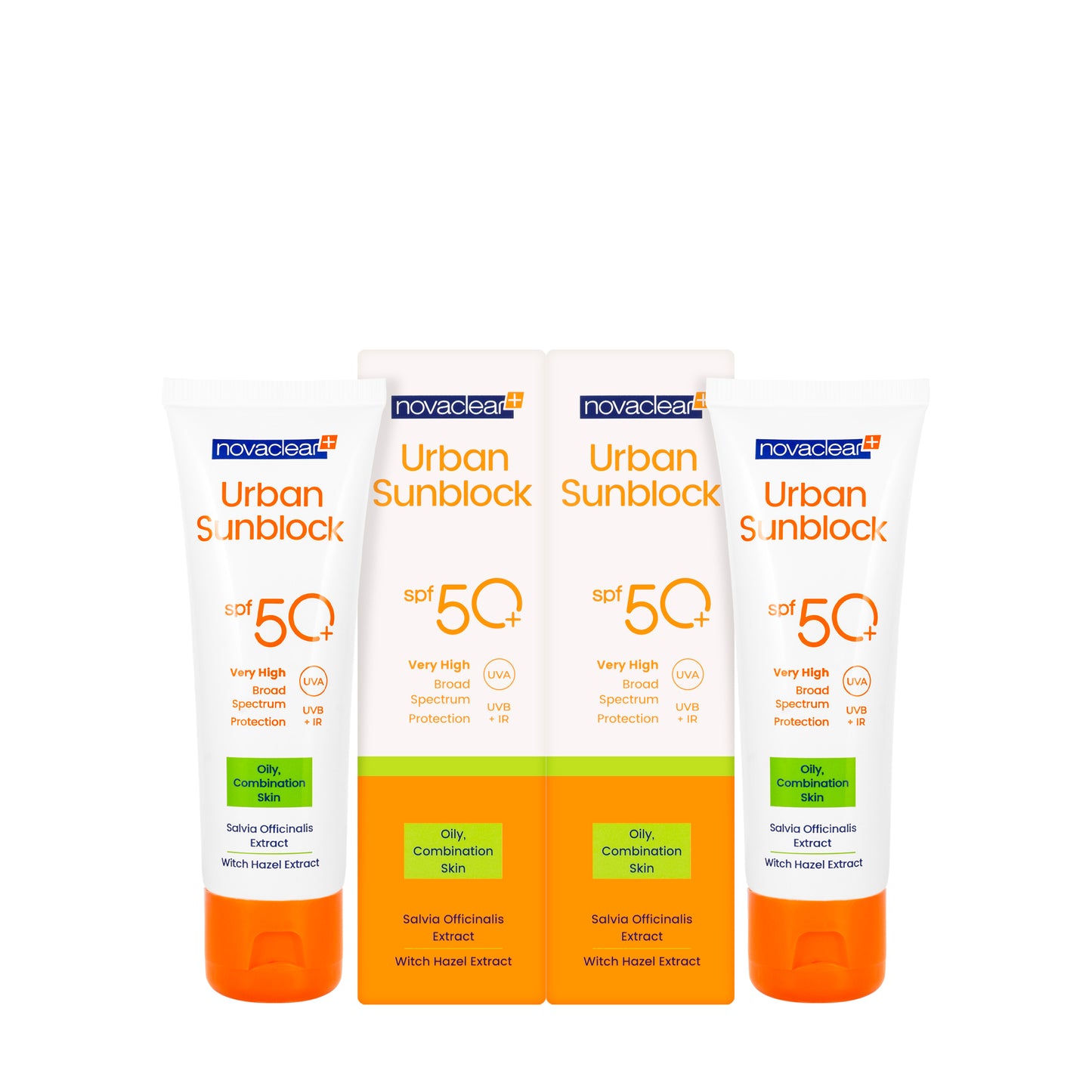 Novaclear Urban Sun [Oily Skin] Spf 50+Face Cream 40 ml 40 Ml 1+1 Offer