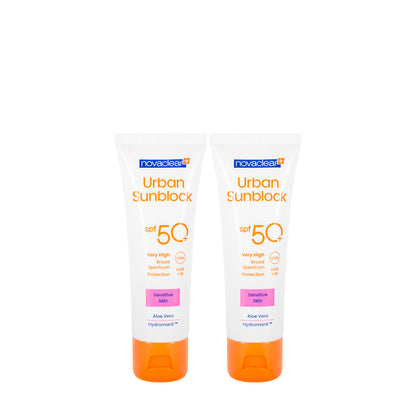 Novaclear Urban Sun [Sensitiv Skin]Spf 50+Face Cream 40 ml 40 Ml 1+1 Offer