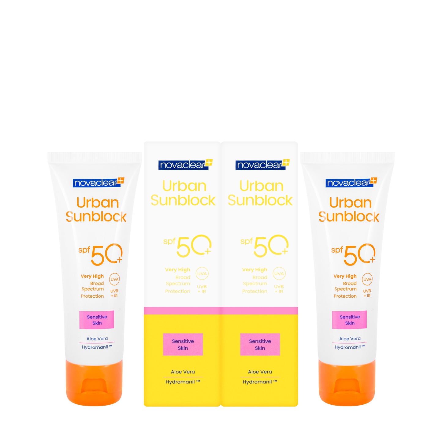 Novaclear Urban Sun [Sensitiv Skin]Spf 50+Face Cream 40 ml 40 Ml 1+1 Offer