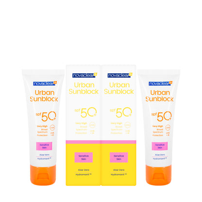 Novaclear Urban Sun [Sensitiv Skin]Spf 50+Face Cream 40 ml 40 Ml 1+1 Offer