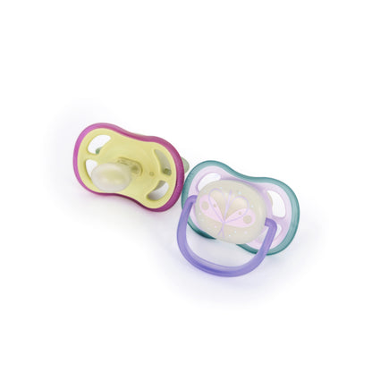 Avent [806] Ultra Air Night Soother [Pink]0-6 M 2 Pieces
