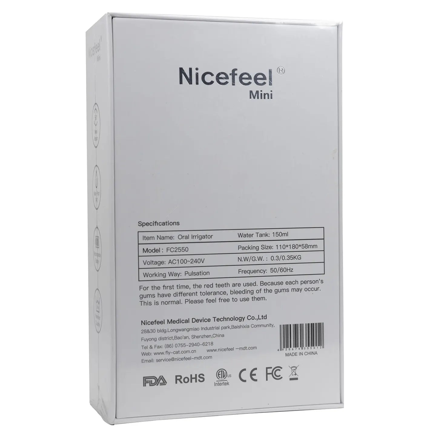 Nicefeel Mini Portable Water Flosser[FC2550]