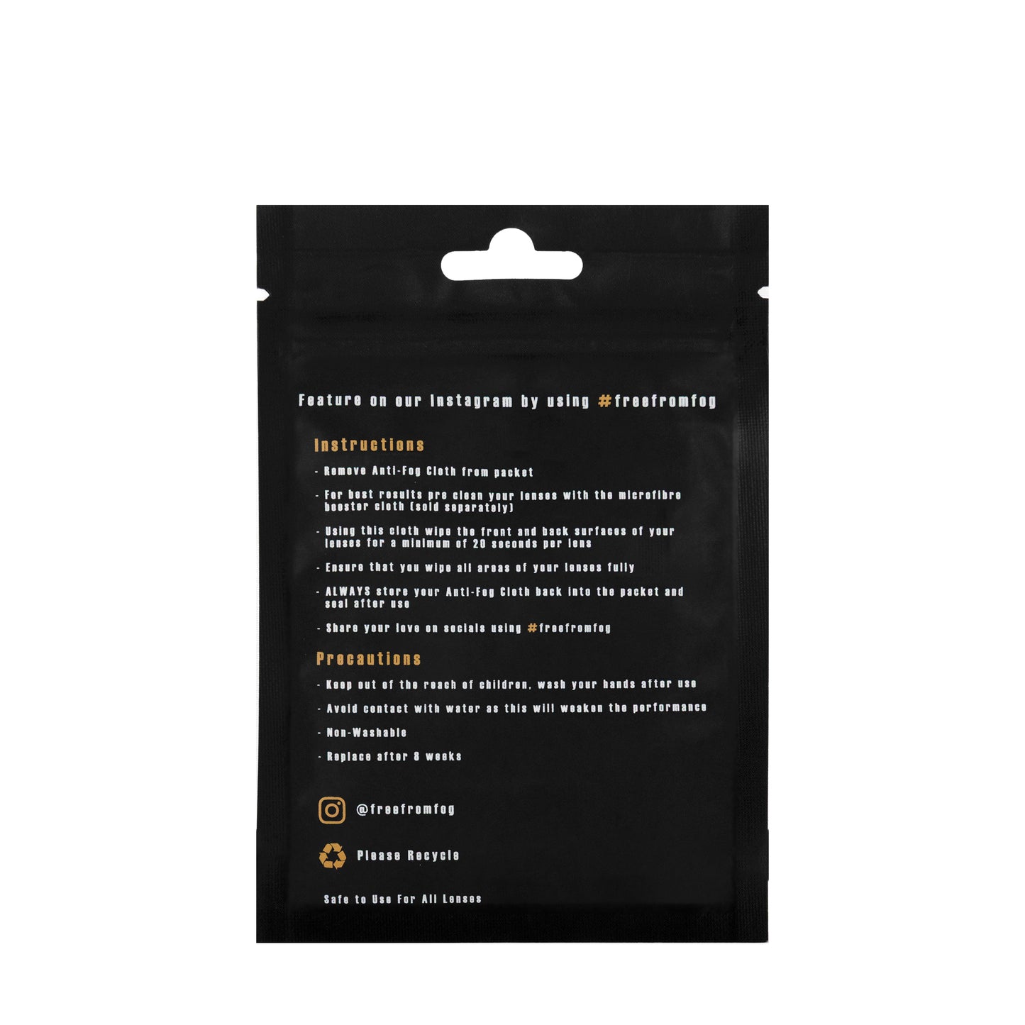 Anti Fog Cloth (Lens Cleaner)
