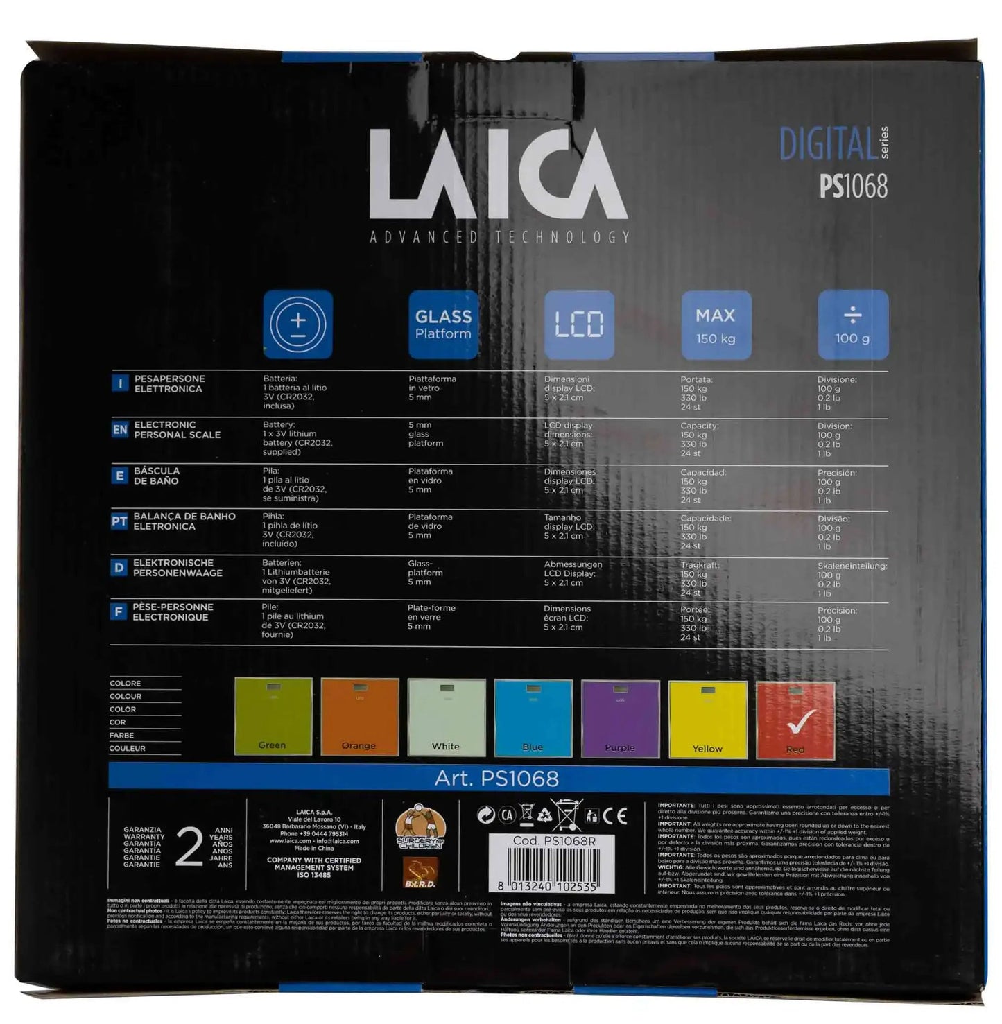 Laica Electronic Color Scale [PS1068]