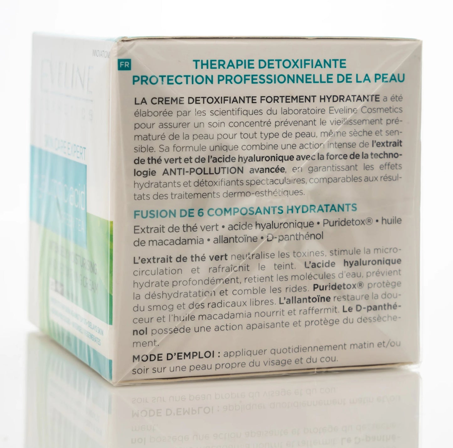 Eveline Hyaluronic Acid + Green Tea Intense Moisturising and Detoxifying Day and Night Cream 50 Ml