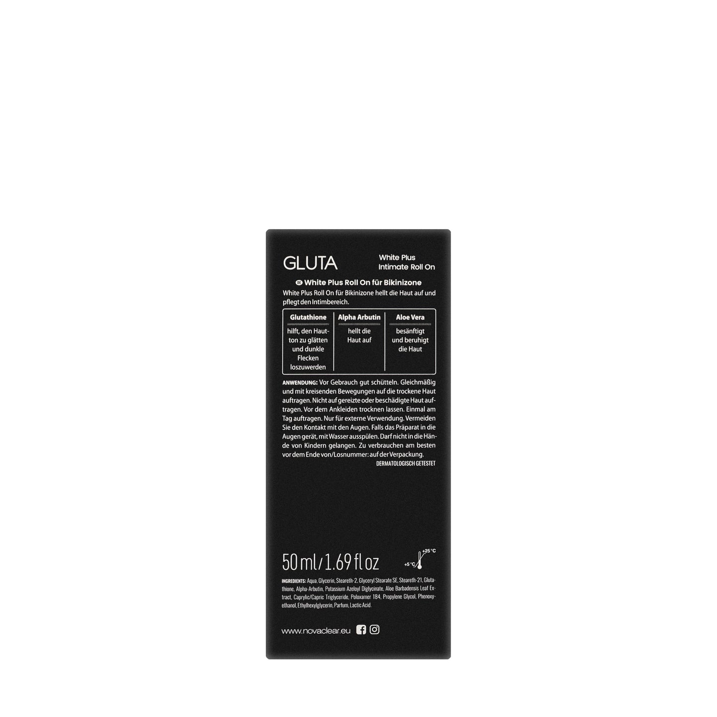 Novaclear Gluta White Plus Intimate Roll On 50 Ml