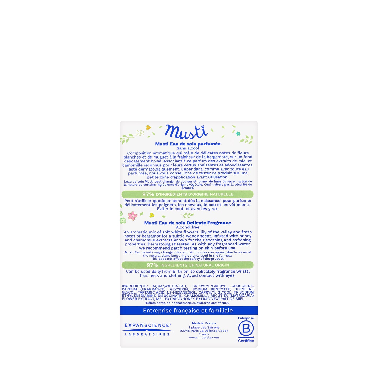 Mustela Musti Fragrance 50 Ml