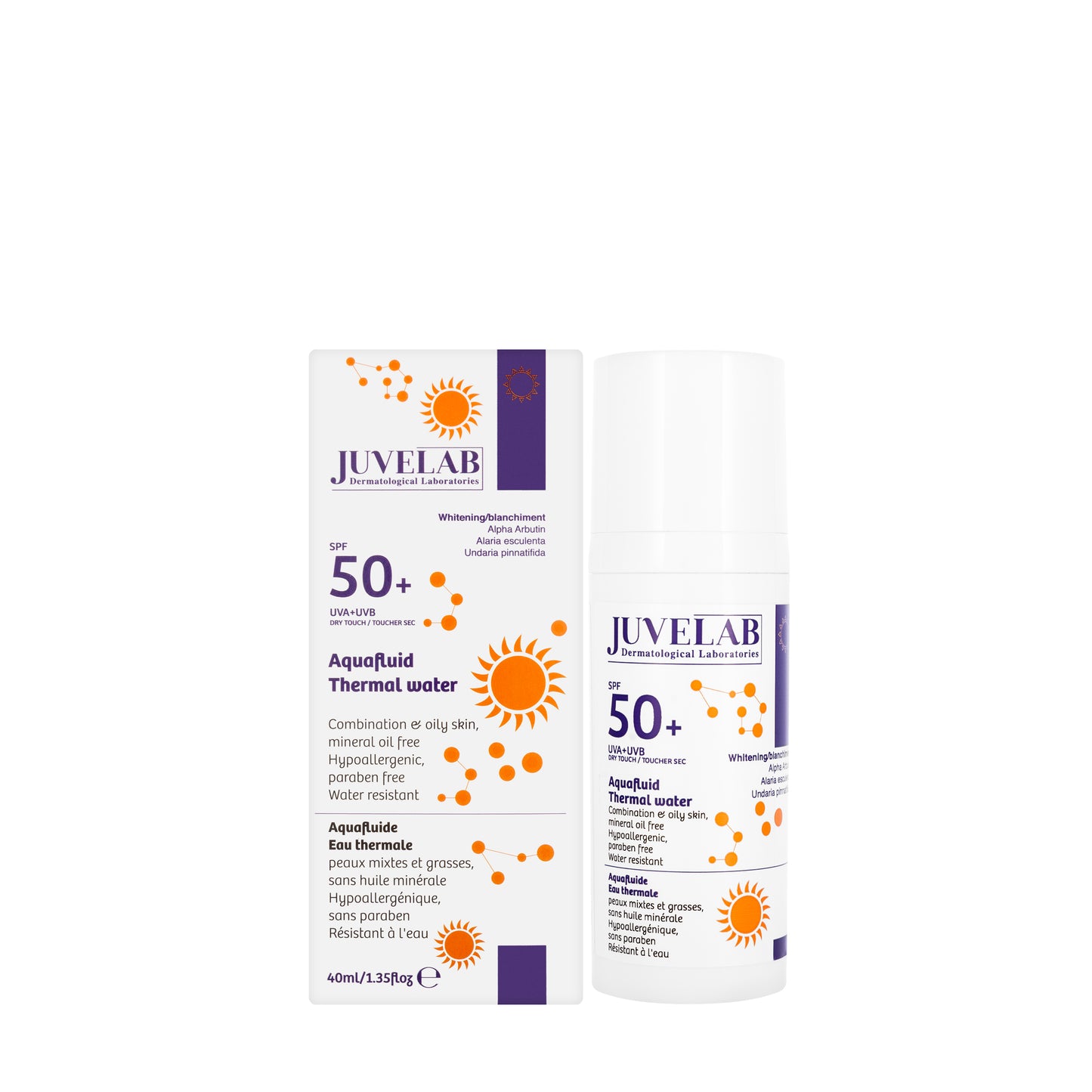Juvelab Spf 50+ Whitening  Aqua Fluid 40 Ml
