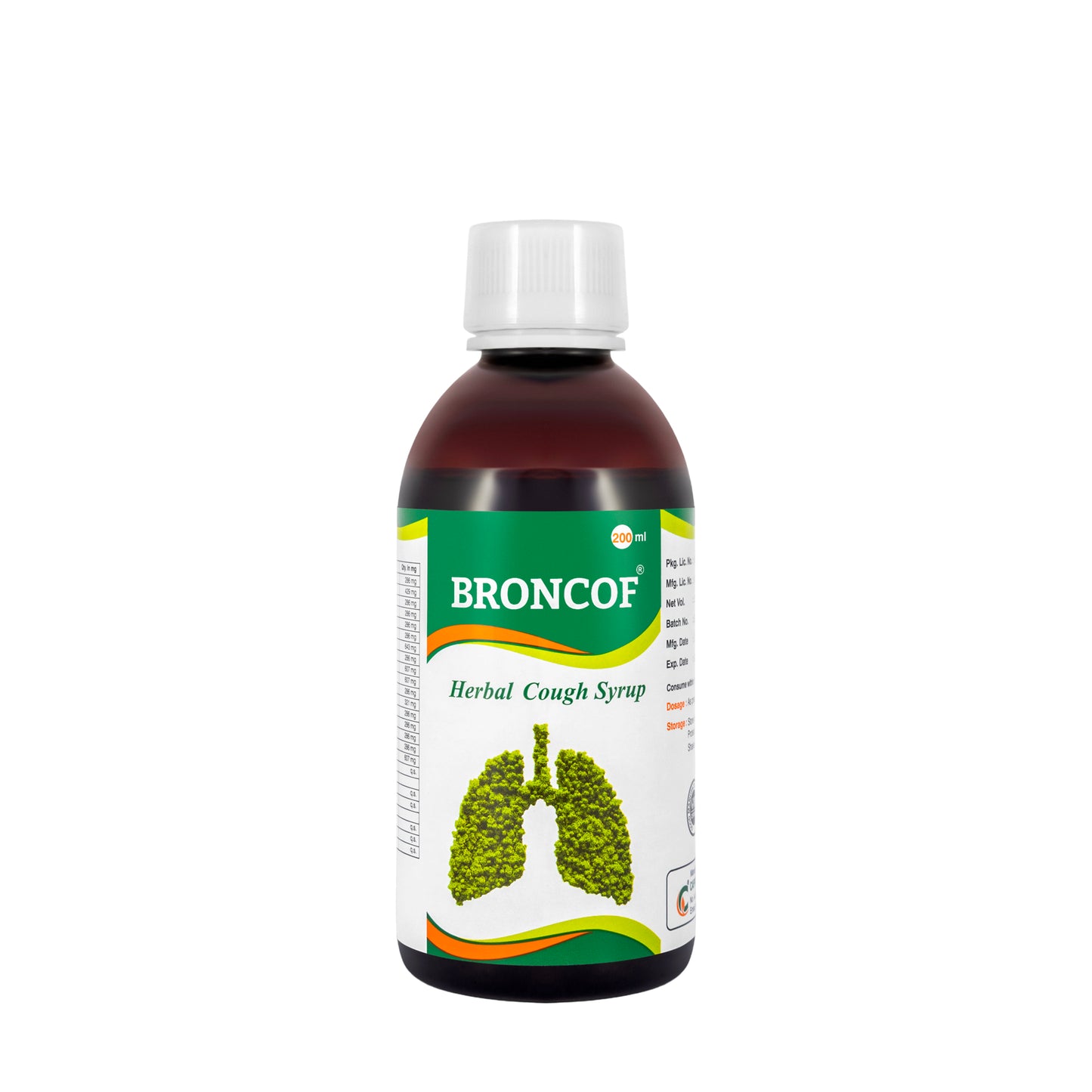 Broncof Herbal Cough Syrup 200 Ml