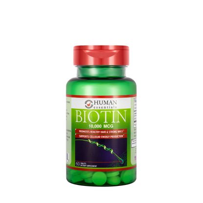 Human Essentials Biotin 10000Mcg 60 Tablet