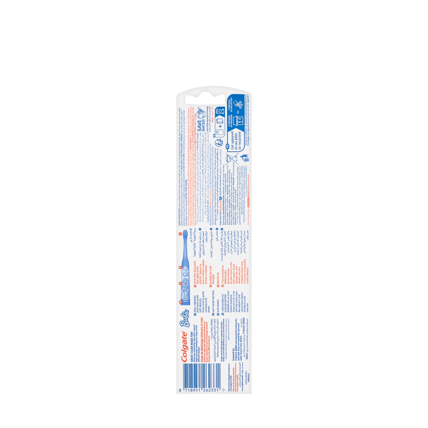 Colgate Toothbrush [ Barbie ] +6years Extra soft
