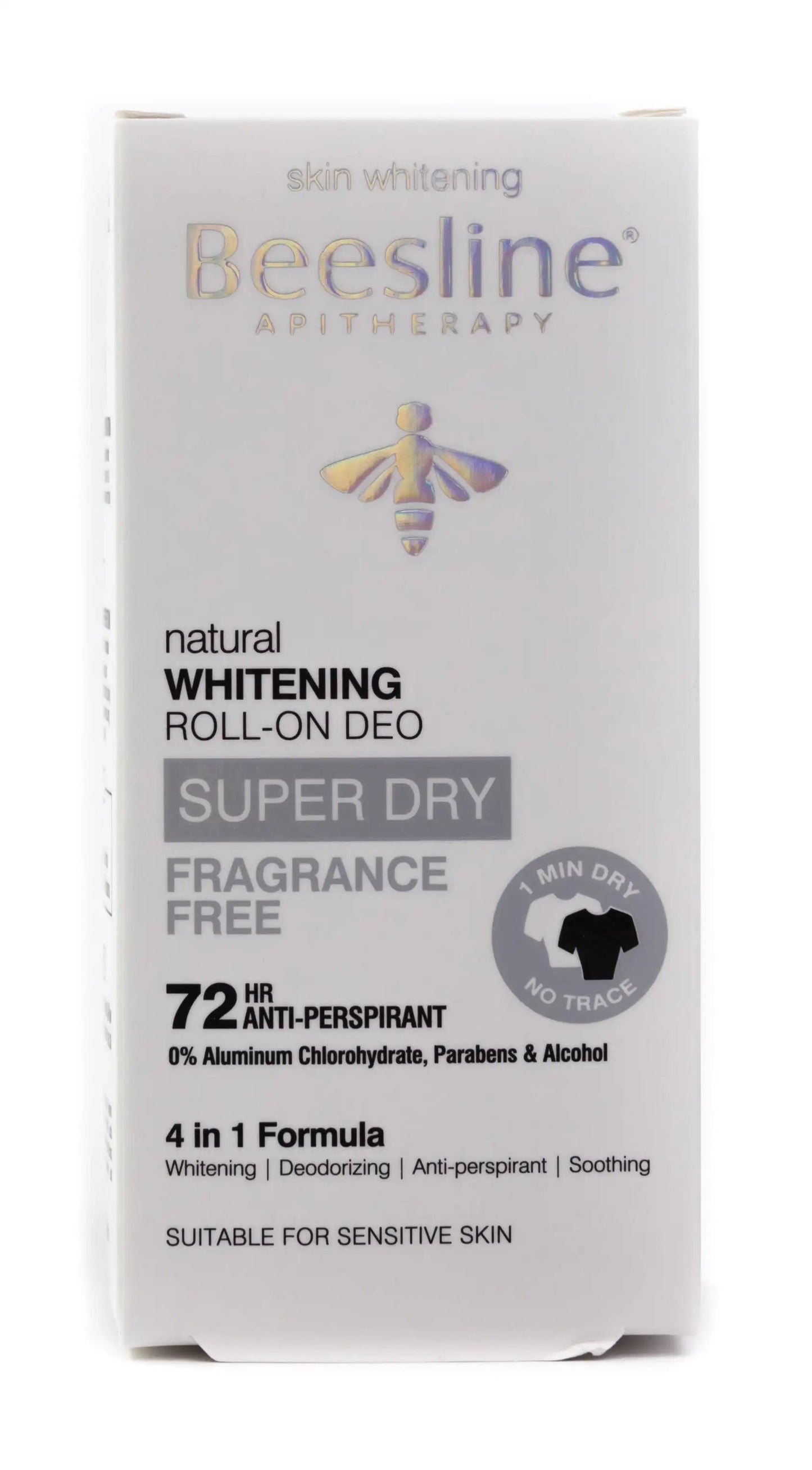 Beesline 72 Hours Whitening Roll On Deo Super Dry Fragrance Free 50 Ml