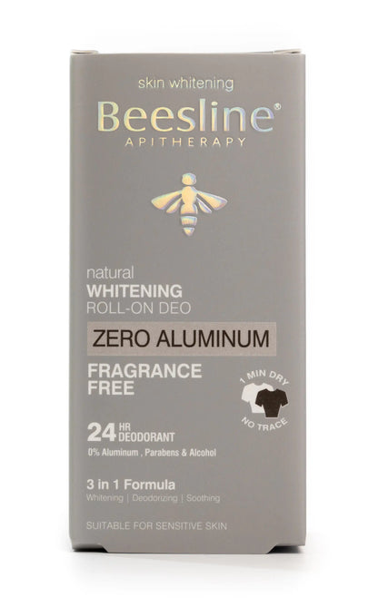 Beesline 24 Hours Deodrant Whitening Roll On Deo Zero Aluminum 50 Ml [Fragrance Free]