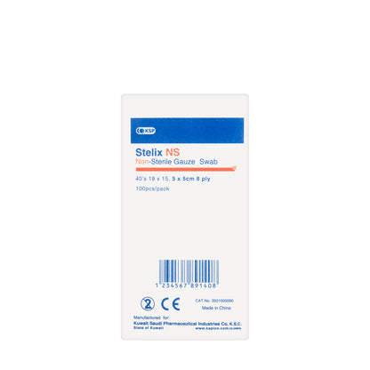 Ksp Stelix Non Sterile Gauze Swab  5X5 Cm 100 Pieces